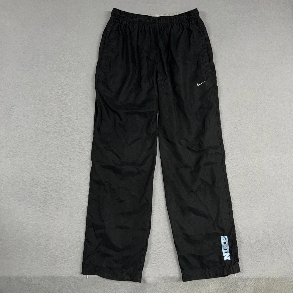 Nike Track Pants Womens XL Black Relaxed Sportswear Silver Tag Vintage Y2K